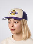 Бейсболка MITCHELL NESS арт. HT12897-LALCREA Los Angeles Lakers NBA (кремовый / фиолетовый)